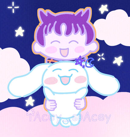 Epsilon and Cinnamoroll Epsilon and Cinnamoroll